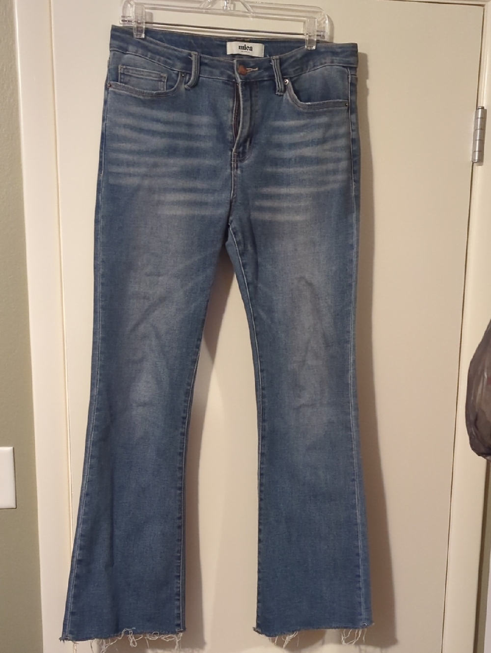 Mica Los Angeles Light Blue High-Rise Flare Jeans